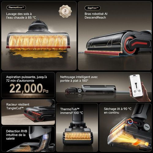 Aspirateur laveur dreame h15 pro heat