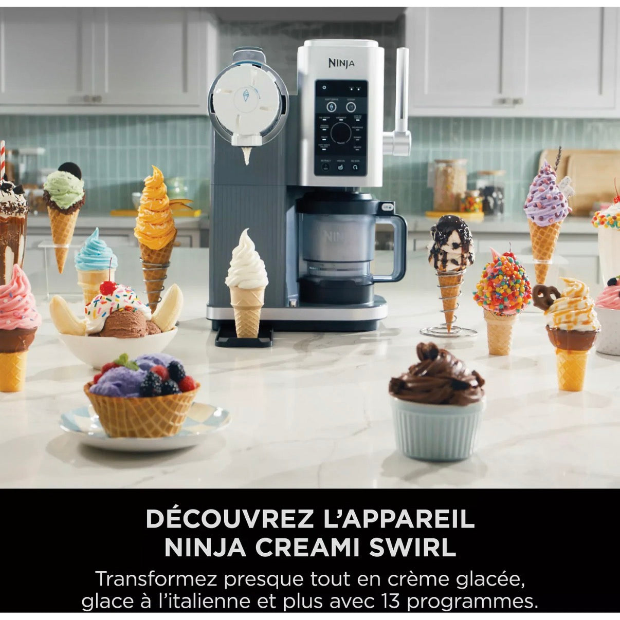 Ninja Swirl NC701 by CREAMi – 13 Programmes Automatiques