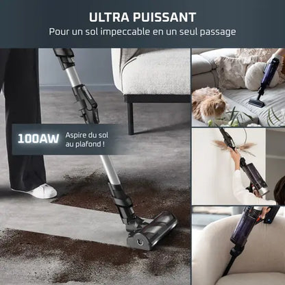 Aspirateur balai sans fil Rowenta X-Force Flex 9.60 – Puissance 100AW, autonomie 45 min